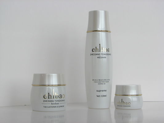 Mini botellas de cristal cosméticas heladas blancas y tarros de la crema vacía 50ml